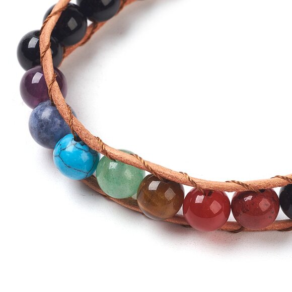 Handmade Gemstone Bracelet Tiger's Eye OR Rhodonite & Mixed Gemstones 2/$20 NWOT - Picture 3 of 7